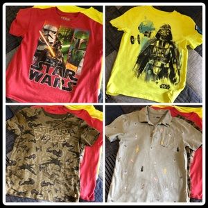 4 GAP STAR WARS T-shirts boy large t shirts
